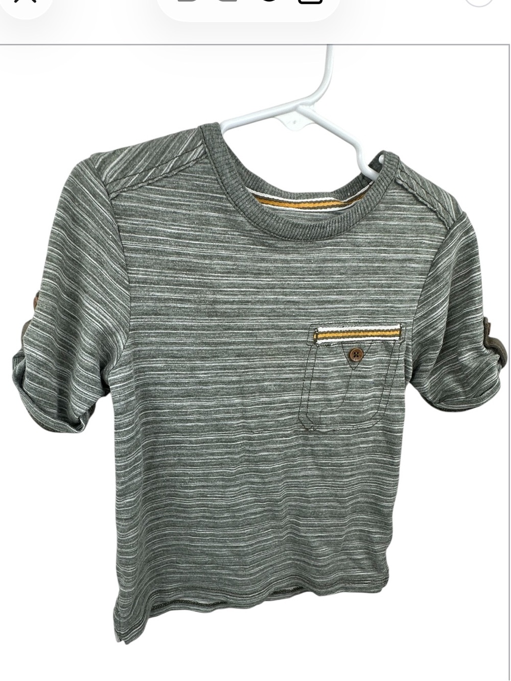 Toddler Crewneck Pocket Tee in Heathered Green